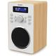 DAB/DAB+ Digital Radio | Solid Wood Cabinet | Kitchen & Bedside FM Radio with 20 Presets, Dual Alarm & Snooze Function | LED Display & 3.5mm Jack | MAJORITY Barton (Oak)