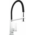 Mitigeur de Cuisine avec Douchette - Design Moderne Noir et Chrome - Hudson Reed