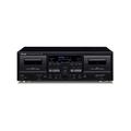 Teac W-1200 Doppel-Kasettendeck (Kassettenspieler zur Aufnahme/Wiedergabe, Mikrofoneingang, USB-Ausgang für digitale Aufnahme auf PC/Mac) Schwarz