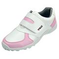 PGM Waterproof Golf Shoes for Kids Children Boys Girls Spikeless with Hook and Loop Strap Pink