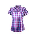 IZAS Damen Shirt Short Sleeve OVEK, Fuxia/Blue, M, IWSSS00590FX/BLM