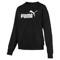 PUMA Damen ESS Logo Crew Sweat TR Pullover, Cotton Black, S