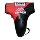 Amber Fight Gear MMA Cup Boxing Adult Groin Protector Jock Strap Muay Thai, Black/Red, XL