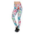 Nike W PWR TGHT MR Gym PRT, Strumpfhose Damen, L , Mehrfarbig (Bianco/Multicolore/Nero)