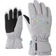 Ziener Mädchen LULA AS GIRLS glove junior Ski-handschuhe / Wintersport | wasserdicht, atmungsaktiv, grau (light melange), 3