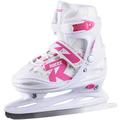 Roces Kinder Jokey Ice 2.0 Girl Verstellbarer Schlittschuh, white-fuchsia, 26-29 EU