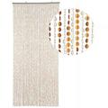 HAB & GUT -DV0246- Door Curtain MINI-DIAMONDS, BROWN, 90 x 200 cm / 35,4 x 78,7 inches