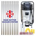 Kiam Gutter Cleaning System KV80-3 3600W Triple Motor Industrial Wet & Dry Vacuum Cleaner & Gutter Pole Kit (40ft (12m))