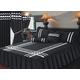 Ambiance Home Single Bed Size Fitted Bedspread Glamour Black With Silver Trim/Ribbon, Frilled Quilted Bedspread & Pillow Shams, Extra Deep 22" Frill, Luxurious 200 Thread Count 100% Egyptian Cotton