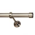 IANPAV Metal Single Curtain Rod/Pole 25mm, Antique Brass, Luna, Classic 140