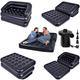 Denny International 5 In 1 Inflatable Multi function Double Air Bed Sofa Chair Couch Lounger Bed Mattress (5 in 1 with Electric Air Pump)
