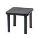 Resol 2x Grey 47cm x 47cm Andorra Garden Patio Side Tables - Small Plastic Outdoor Bistro & Coffee Children's & Toddler Picnic Furniture - UV Resistant Outdoor Furniture