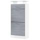 Vladon Loret V2 Shoe Cabinet, Shoe Storage Unit for 8 Pairs of Shoes with 2 Drop-Down Doors and 1 Drawer and Glass Shelf, White matt/Avola-Anthracite (46 x 104 x 23 cm)