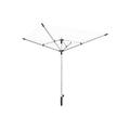 Leifheit LinoPush 500 Rotary Clothes Line, Garden Airer, Height Adjustable, 4 Arm Rotary Dryer, Grey, 50 m