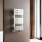 ELEGANT 800 x 400mm Bathroom Flat Panel Heated Towel Rail Radiator Modern Central Heating Bathroom Warmer Wall Mounted Ladder Rad,Chrome