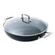 LE CREUSET Toughened Non-Stick Shallow Casserole Pot with Glass Lid, Diameter 28 cm, Black, 962007280