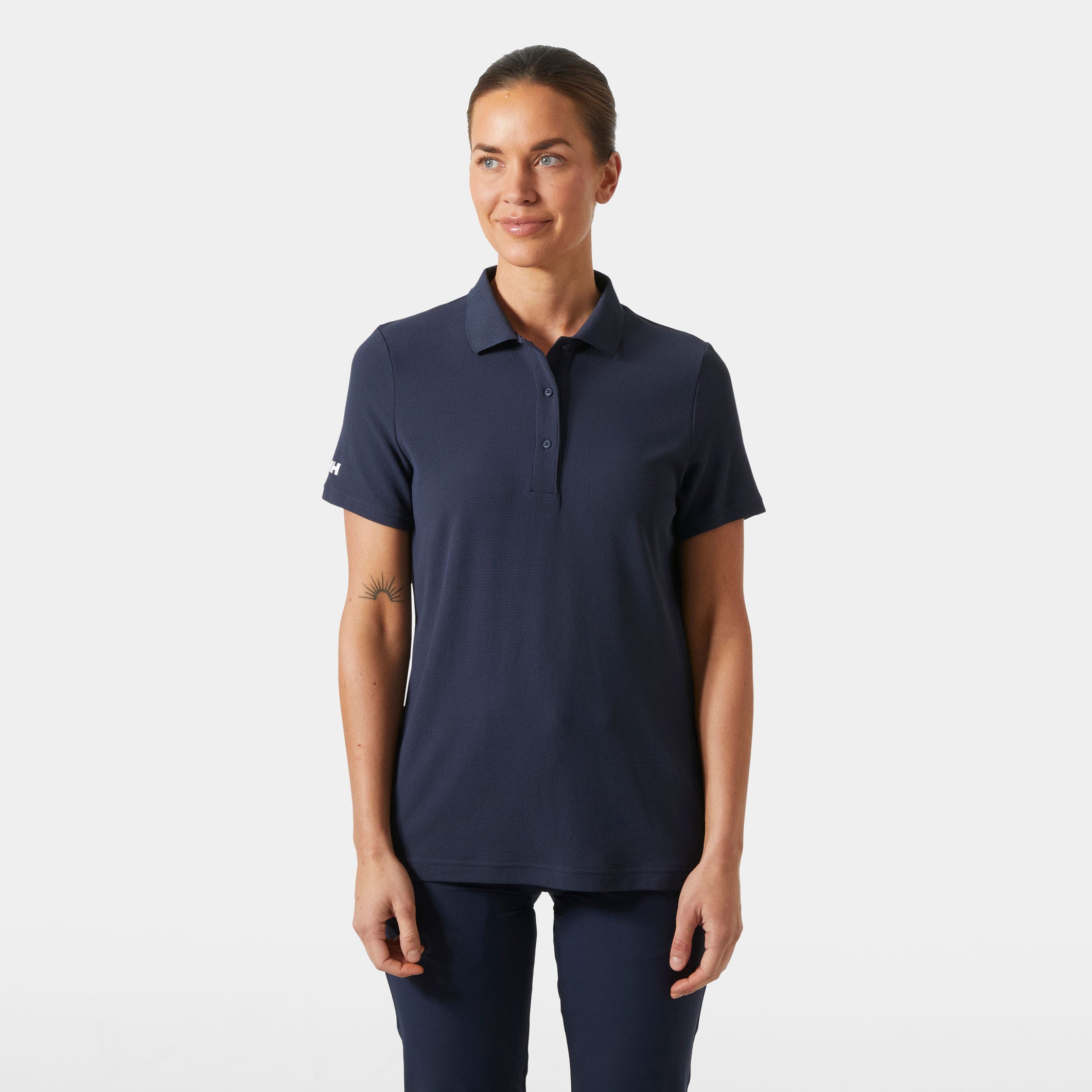 Helly Hansen Damen Crew Technical Marineblaues Poloshirt S Image