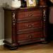 Lark Manor™ Chisholm 3 Drawer Solid Wood Nightstand in Brown Cherry Wood in Brown/Red | 29.38 H x 28 W x 18 D in | Wayfair