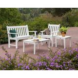 Winston Porter Vineyard 4-Piece Bench Seating Set Plastic in Black | Outdoor Furniture | Wayfair 00F99DAA65B44E40844D02AFF0B387A1