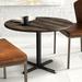 KFI Studios Urban Loft Round Solid Wood Breakroom Table Wood/Metal in Brown | 29 H x 42 W x 42 D in | Wayfair T42RD-B2025BK-LFT-BN