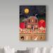 Trademark Fine Art 'Halloween Home' Acrylic Painting Print on Wrapped Canvas Metal in Brown/Red | 32 H x 24 W x 2 D in | Wayfair ALI38423-C2432GG