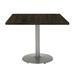 KFI Studios Urban Loft Square Solid Wood Breakroom Table Wood/Metal in Black/Brown | 41 H x 42 W x 42 D in | Wayfair T42SQ-B1922BK-38-LFT-BN