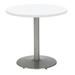 KFI Studios Mode Round Breakroom Table Metal in Gray/White | 29 H x 36 W x 36 D in | Wayfair T36RD-B1922-SL-D354