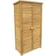 Armoire de jardin Wiltec Avec des portes en lamelles - 870x465x1600 mm - En bois d'épicéa - Avec