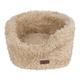 Wouapy 216875THMTE Eimer Deluxe für Katze, Flauschiger Katzenkorb, beige