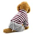 smalllee Lucky Store Hund Denim Hose mit PET Shirt, groß, Braun