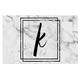 Kess InHouse Kess eigene kih208kdm02 kess Original Grau Marmor Monogramm Hund Tischset, 61 x 38,1 cm
