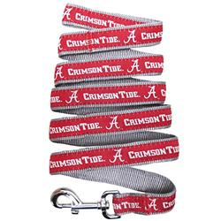 NCAA Pet Leine. 50 Hochschulen in 3 Größen erhältlich. Robuste, stabil, langlebig & verstellbar NCAA Hund Leine. Must-Have Collegiate Gear für 4-Bein-Sport Fan, Alabama Crimson Tide, Large, silber