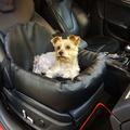 Hossi's Wholesale Knuffliger Leder-Look Autositz für Hund, Katze oder Haustier inklusiv Gurt und Sitzbefestigung empfohlen für KIA Cadenza