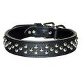 Leather Brothers 6013-BK27 1.25 x 27-Inch Tapered Dome Full-Studded Latigo Leather Dog Collar, X-Large, Black