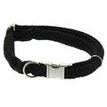 Dinoleine Hunde-Halsband mit Click-Verschluss, Größenverstellbar, Polyester, Größe: S/30-45 cm, Schwarz, 260802