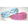 OmniPet Spikes & Nieten Latigo Leder Halsband, 5,1 x 53,3 cm Baby Blau