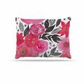 Kess eigene Li zamperini Pink Garden Rose Floral Hundebett, 76,2 x 101,6 cm