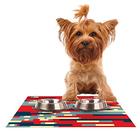 Kess InHouse Kess eigene trebam NADA Rot Blau Pet Schüssel Tisch-Sets für Hunde und Katzen Futterschüsseln, 24 von 15 Zoll