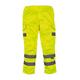 Workwear World WW118 Water Repellent Finish Hi Vis Visibility Polycotton Cargo Combat Workwear Trouser with Concealed Knee Pad Pockets (38 Reg, Yellow)