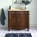 Lark Manor™ Gondola 36" Single Bathroom Vanity Set Wood/Marble in Brown | 35 H x 36 W x 21 D in | Wayfair ARGD1001 41693380
