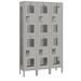 Salsbury Industries 2 Tier 3 Wide Gym Locker Metal in Gray/Blue/Black | 78 H x 45 W x 18 D in | Wayfair 82368GY-U