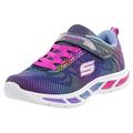 Skechers Girl's Litebeams-gleam N'dream Trainers, Blue Navy Multi Nvmt, 13.5 UK Child