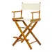 "Casual Home 24"" Honey Oak Finish Director's Chair, Beig/Green"
