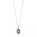"Gemminded Sterling Silver Lab-Created Alexandrite & Diamond Accent Oval Pendant Necklace, Women's, Size: 18"", White"
