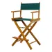 "Casual Home 24"" Honey Oak Finish Director's Chair, Green"