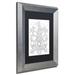 East Urban Home 'Letters & Words XII' Framed Graphic Art Canvas, Wood in Black/White | 17.5 H x 14.5 W x 1.25 D in | Wayfair