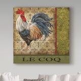 Trademark Fine Art 'Vintage Le Coq 2' Vintage Advertisement on Wrapped Canvas in Green/Red/Yellow | 14 H x 14 W x 2 D in | Wayfair ALI37397-C1414GG