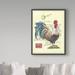 Trademark Fine Art 'Postage Stamp Rooster' Graphic Art Print on Wrapped Canvas in Blue | 19 H x 14 W x 2 D in | Wayfair ALI37462-C1419GG