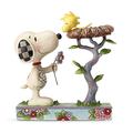 Peanuts by Jim Shore Snoopy and Woodstock in Nest, Stone, Multi-Colour, 7 x 15 x 17 cm