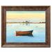 Breakwater Bay 'Painterly Décor Boat Reflections' Acrylic Painting Print Canvas/Paper | 11 H x 14 W x 0.01 D in | Wayfair